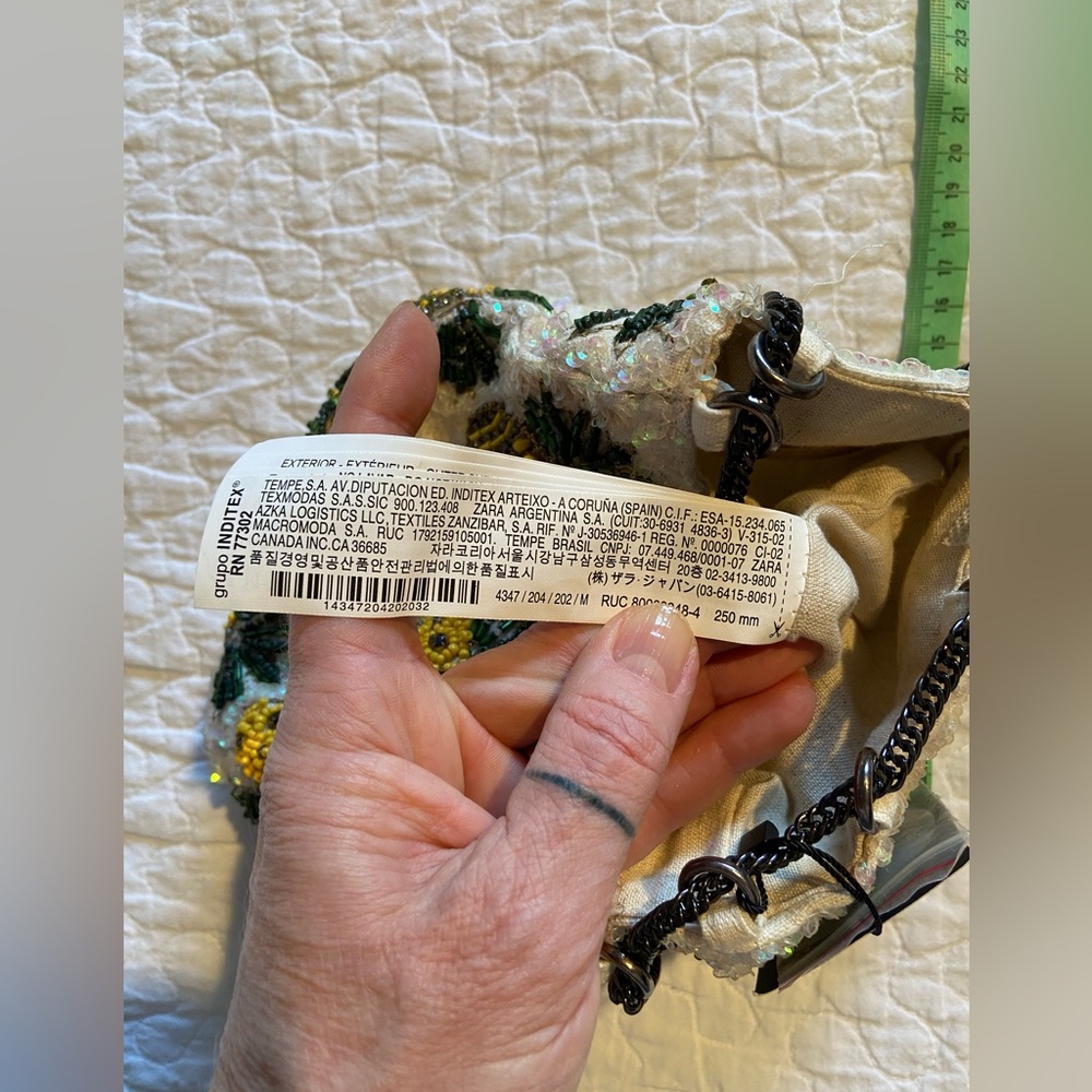 NWT ZARA Limited Edition Collection Pineapple Beaded Purse - Picture 9 of 13